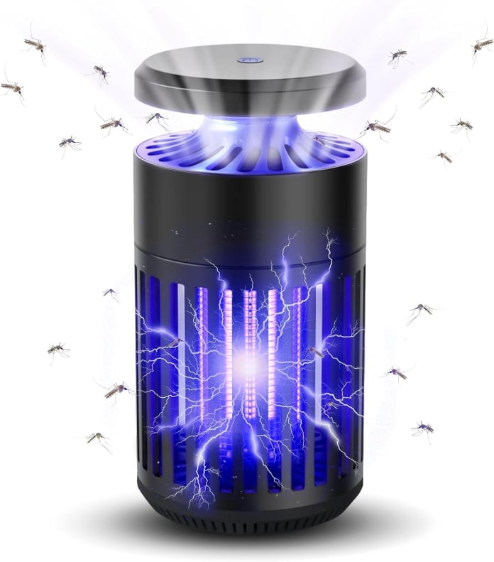 Pest Sniper Indoor Insect Trap,Attracts and Zaps Mosquitos, Gnats, Moths, Fruit Flies，2 in 1 Bug Zapper with Suction and Electric Grid